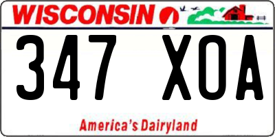 WI license plate 347XOA