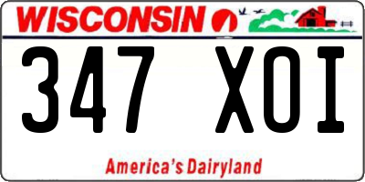 WI license plate 347XOI