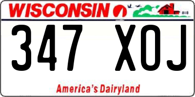 WI license plate 347XOJ