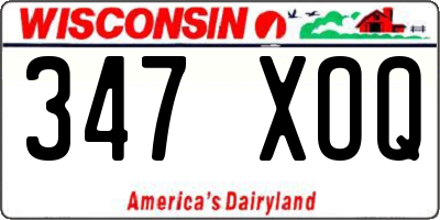 WI license plate 347XOQ