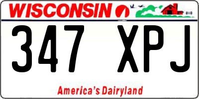 WI license plate 347XPJ