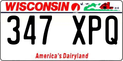 WI license plate 347XPQ