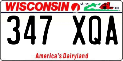 WI license plate 347XQA