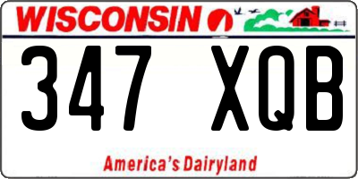 WI license plate 347XQB
