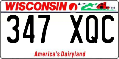 WI license plate 347XQC
