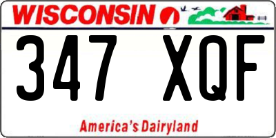 WI license plate 347XQF