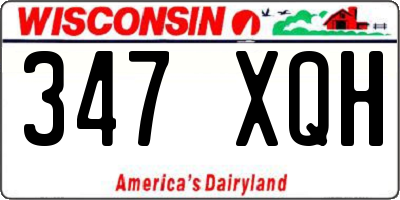 WI license plate 347XQH