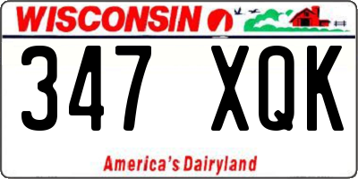 WI license plate 347XQK