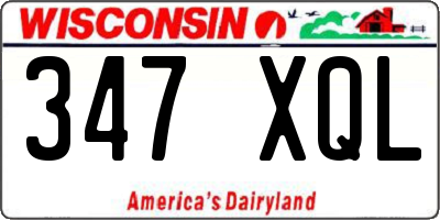 WI license plate 347XQL
