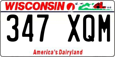 WI license plate 347XQM