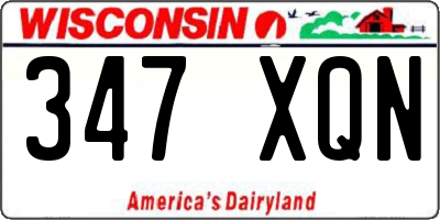 WI license plate 347XQN