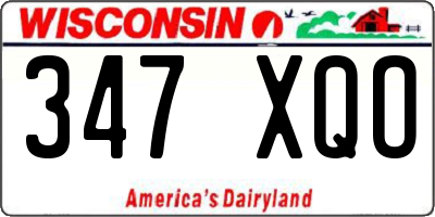 WI license plate 347XQO