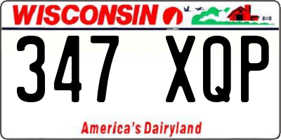 WI license plate 347XQP