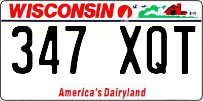 WI license plate 347XQT