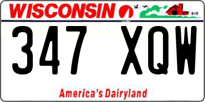 WI license plate 347XQW