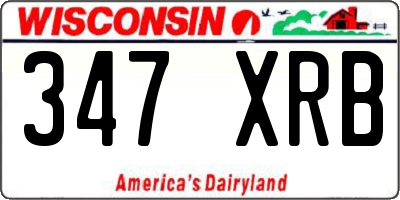 WI license plate 347XRB