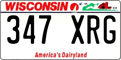 WI license plate 347XRG