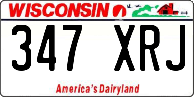 WI license plate 347XRJ