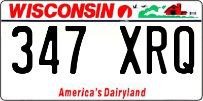 WI license plate 347XRQ