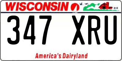 WI license plate 347XRU