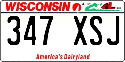WI license plate 347XSJ