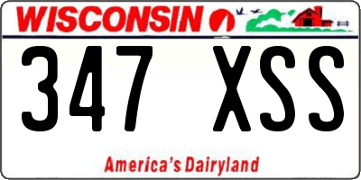 WI license plate 347XSS