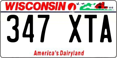 WI license plate 347XTA