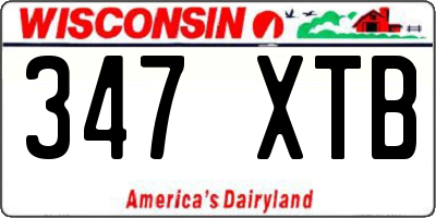 WI license plate 347XTB