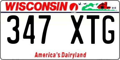 WI license plate 347XTG