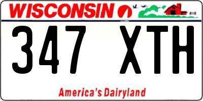 WI license plate 347XTH