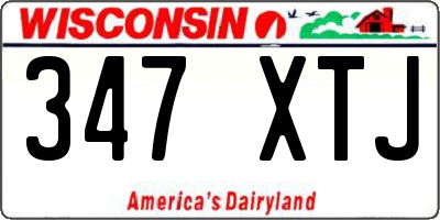 WI license plate 347XTJ
