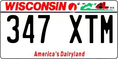 WI license plate 347XTM