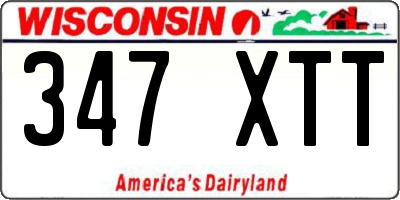 WI license plate 347XTT