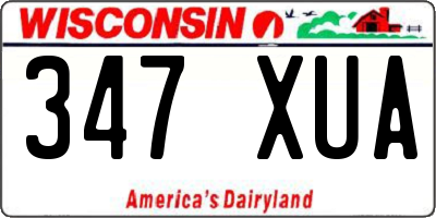 WI license plate 347XUA