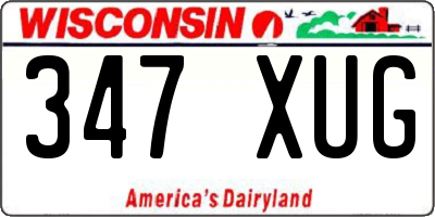 WI license plate 347XUG