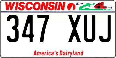 WI license plate 347XUJ
