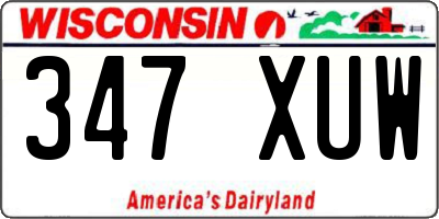 WI license plate 347XUW