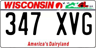 WI license plate 347XVG