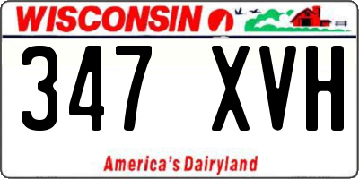 WI license plate 347XVH