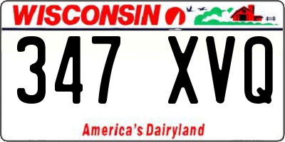 WI license plate 347XVQ