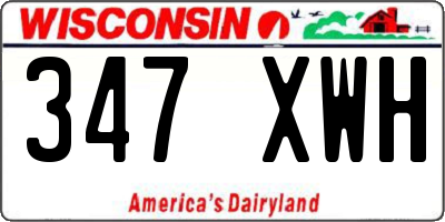 WI license plate 347XWH