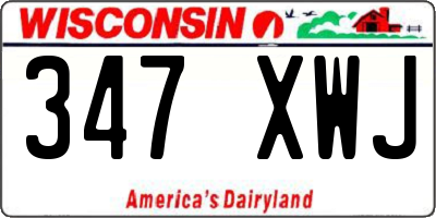 WI license plate 347XWJ