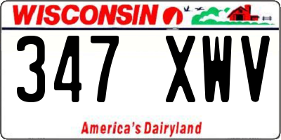 WI license plate 347XWV