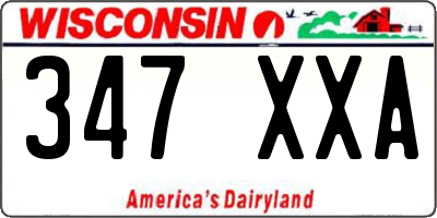 WI license plate 347XXA