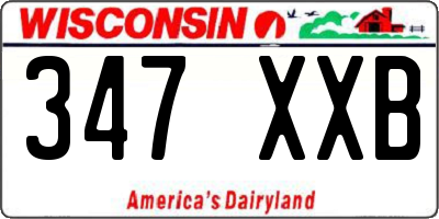 WI license plate 347XXB