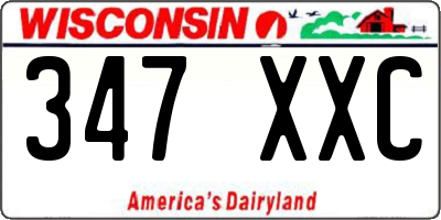 WI license plate 347XXC