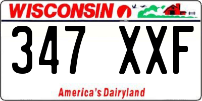 WI license plate 347XXF