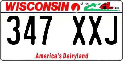 WI license plate 347XXJ