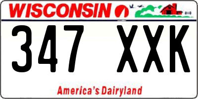 WI license plate 347XXK