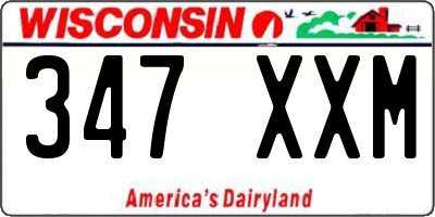 WI license plate 347XXM
